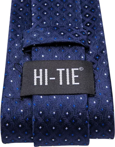 Vista 112 de Hi-Tie Corbata clásica de cachemira para hombre con pañuelo y gemelos a cuadros