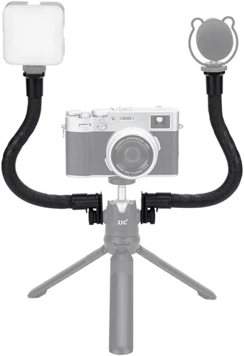 Vista 4 de JJC Paquete de 2 brazos de extensión flexibles, brazo mágico ajustable, extensión para soporte de micrófono para cámara, teléfono inteligente