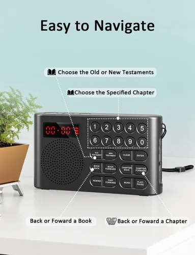 Vista 6 de iGuerburn KJV Audio - Reproductor de Biblia para personas mayores, Biblia electrónica antigua y nueva versión en versión King James, Biblia hablante