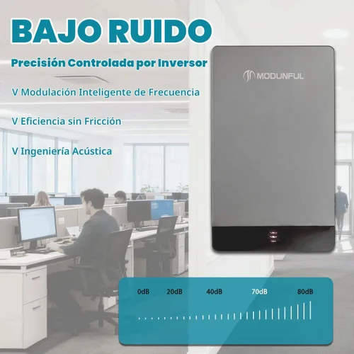 Vista 5 de modunful Secadores de manos compactos para baños domésticos: secador de manos Turbo Power con enchufe de 110V, flujo de aire dual, D5 Ease Pure