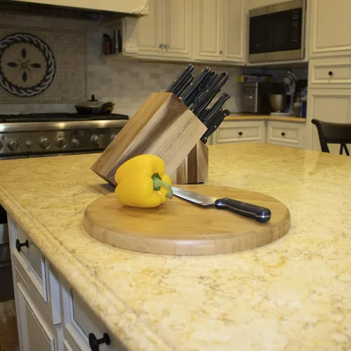 Vista 4 de Juego de 17 piezas de bloque de cubiertos de cocina Acero inoxidable Chef Madera Profesional 15276-NPF