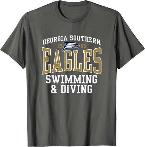 Vista 18 de Georgia Southern University Camiseta de natación y buceo Eagles, Negro