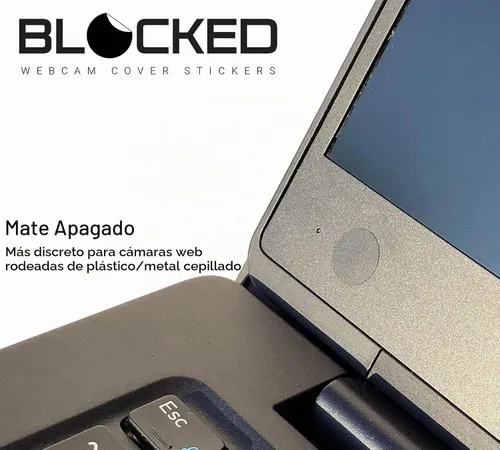 Vista 5 de BLOCKED Calcomanías de vinilo originales para cámara web Cubiertas de privacidad reutilizables y apilables para todos los dispositivos con 95