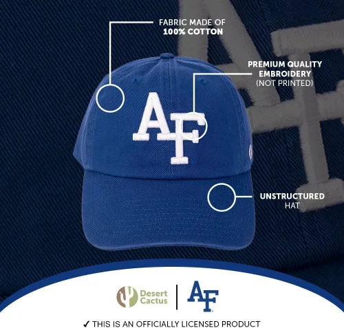 Vista 4 de Desert Cactus United States Air Force Academy Baseball Hat US Fightin Falcons Brimmed Embroidered Cap Adjustable Cloth Strap