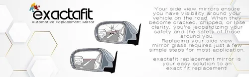 Vista 8 de Reemplazo de cristal del espejo lateral del pasajero para 2004 2005 2006 Volkswagen Touareg VW derecho convexos espejos con adhesivos exactafit 8922R