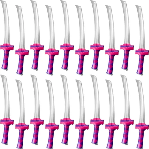 Vista 9 de Paquete de 20 Katanas inflables de 30 pulgadas, espada samurái, armas inflables para recuerdos de fiesta, cosplay, fiesta temática samurái