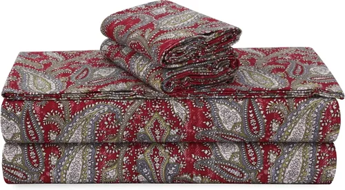 Vista 7 de Tribeca Living Sábanas de franela de algodón portugués tamaño King – Juego de sábanas de bolsillo profundo de 170 GSM para colchones de hasta 21