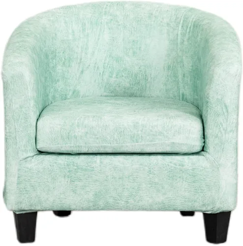 Vista 31 de CRFATOP - Funda elástica para sillón de club (2 piezas) 1 Club Cover & 1 Cushion Cover, Soft Round Tub Sofa Covers, Pet Friendly, Washable