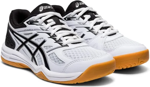 Vista 2 de ASICS Upcourt - Zapatos de voleibol escolares de 4 grados para niños, BlancoNegro