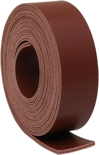 Vista 5 de lalatia Correa de cuero sintético de doble cara para manualidades, 1 pulgada de ancho, color negro, 2 yardas de largo