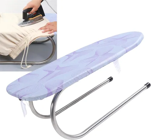 Vista 3 de Asixxsix Tabletop Ironing Board, Small Detachable Cotton Cover U Shaped Foldable Tabletop Ironing Board Space Saving Stable Foldable Iron Board for