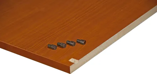 Vista 2 de Palace Imports Juego de 4 estantes pequeños de madera maciza 100% para armario familiar real, Java, 16 pines de metal incluidos