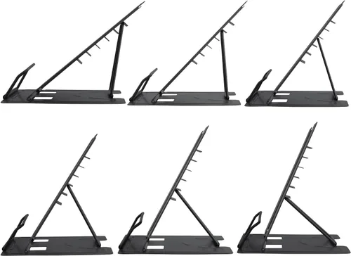 Vista 4 de Honagu Soporte de metal para libros de escritorio, soporte para libros para leer manos libres, soporte ajustable para documentos de libros