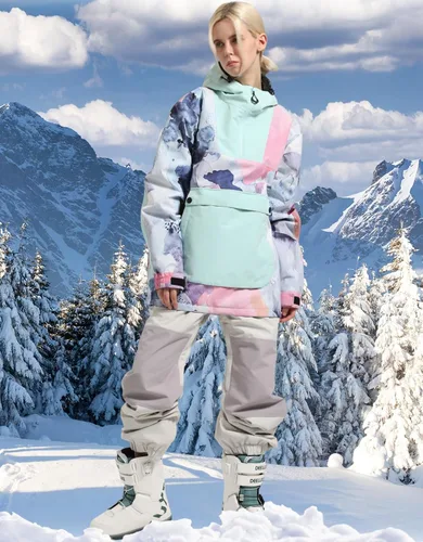 Vista 2 de Men Ski Jackets Snowboard Coats Women Waterproof Pullover Jacket Winter Sports Windproof Warm