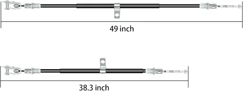 Vista 3 de 10L0L Cable de freno de carrito de golf para Precedent 2004 y Tempo 2018 en adelante G & E, lado del pasajero y del conductor, OEM # 103528701