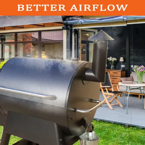 Vista 2 de Chimenea de humo para parrilla, reemplazo para Pit Boss/Traeger/Camp Chef y otras chimeneas de parrilla de pellets