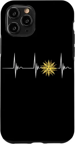 Vista 10 de Funda para iPhone 15 Uruguay Pride Heartbeat EKG Pulse Uruguay Flag Uruguay