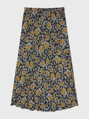 Vista 2 de Tommy Hilfiger Falda midi floral adaptable para mujer con trabillas para dominar