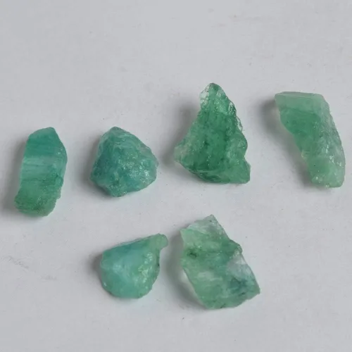 Vista 2 de GEMHUB Joyería para hacer esmeralda verde 4400 quilates lote de 6 piezas de piedras sueltas de esmeralda sin cortar Piedra preciosa lote de piedras