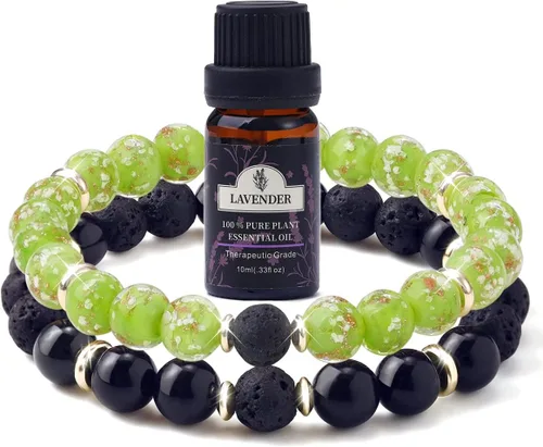 Vista 17 de 7 Chakra Bracelet Real Crystal Stone Beads Essential Oil Set Yoga Meditation Protection Lava Rock Jewelry Gifts for Women Men