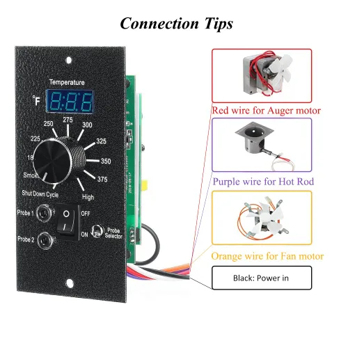 Vista 3 de Kit de termostato digital de repuesto para parrillas de pellets Traeger, controlador Traeger Pro, piezas de repuesto de panel de control