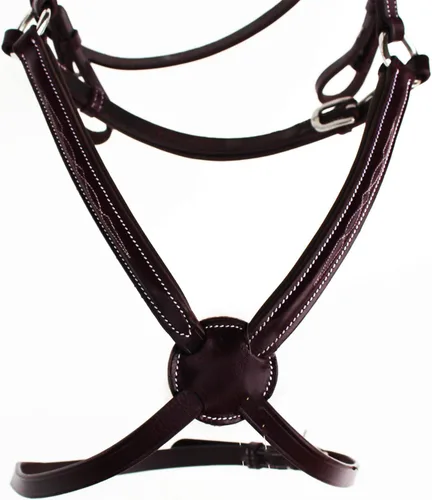 Vista 4 de Horse English Padded Leather Jumping Adjustable Figure 8 Bridle Full 803447