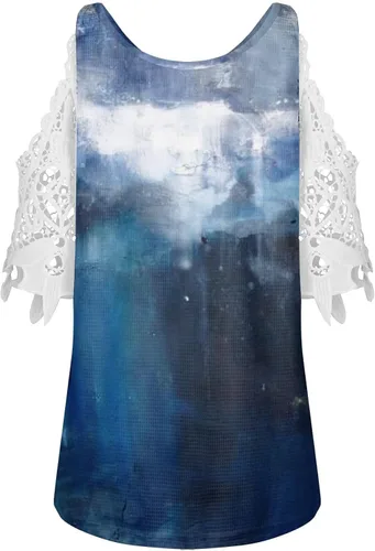 Vista 5 de Womens Shirts Dressy Casual 2023 Elegant Holiday Blouses Travel Casual Going Out Tops Short Sleeve T-Shirts