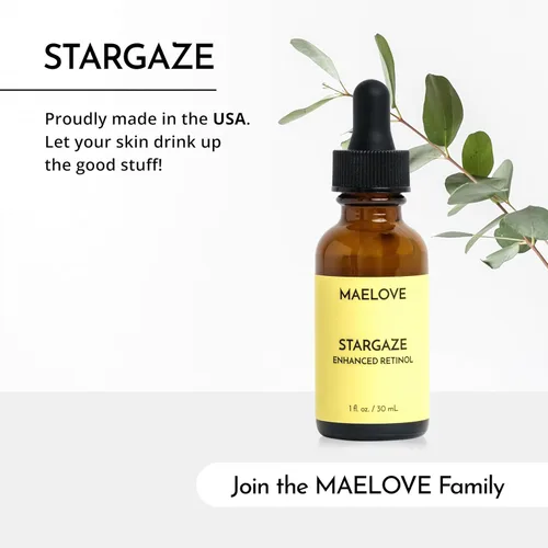 Vista 7 de MAELOVE Stargaze - Suero de retinol mejorado, 0.25% retinol liberado por el tiempo para piel radiante, hidratante con ácido hialurónico