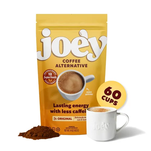 Vista 9 de Joe'y Alternativa de café de hongos, sabor moca, 20 porciones, sustituto de café instantáneo con melena de león, reishi, cordyceps, ashwagandha