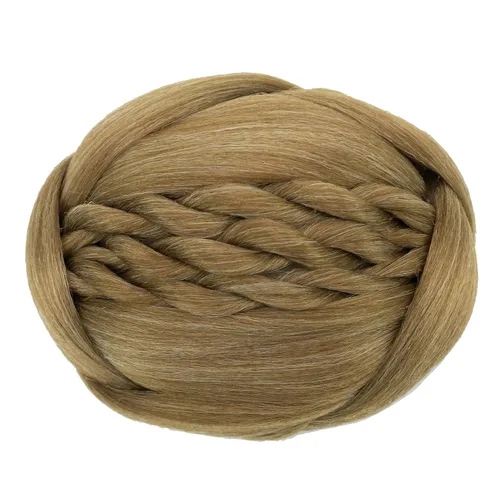 Vista 15 de IMISSU Cubierta de pelo trenzado con moño, piezas de cabello en forma de dona, coleteros para cabello con clips de peluca, recogida y recogida