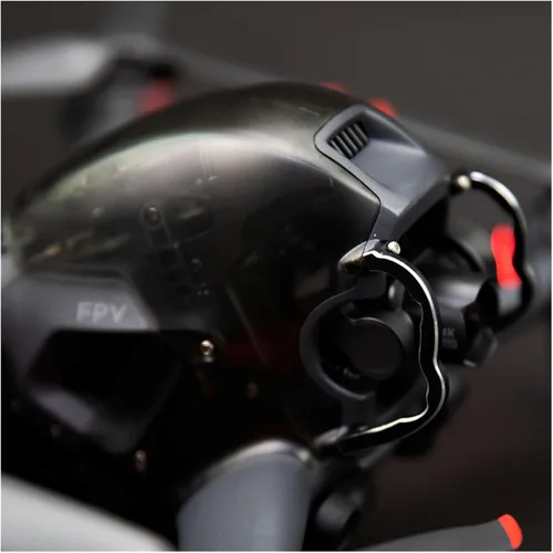 Vista 3 de SeiZed Barra de protección superior para dron, parachoques de cardán para DJI FPV, combo de aleación de aluminio, protector de parachoques, Negro