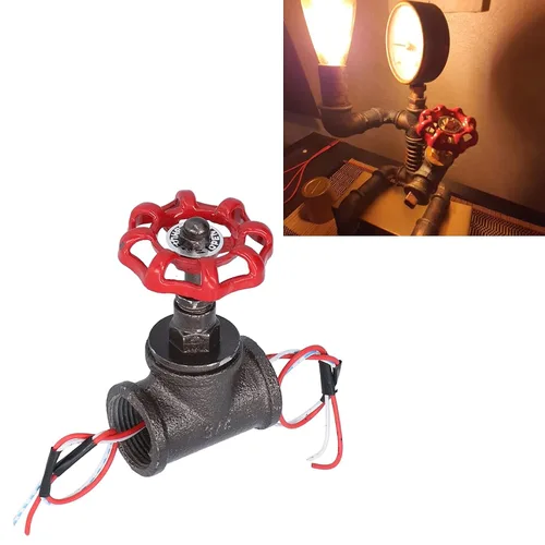 Vista 9 de Interruptor de luz retro Steampunk de 3/4 pulgadas para lámpara de tubo de agua, lámpara de mesa vintage
