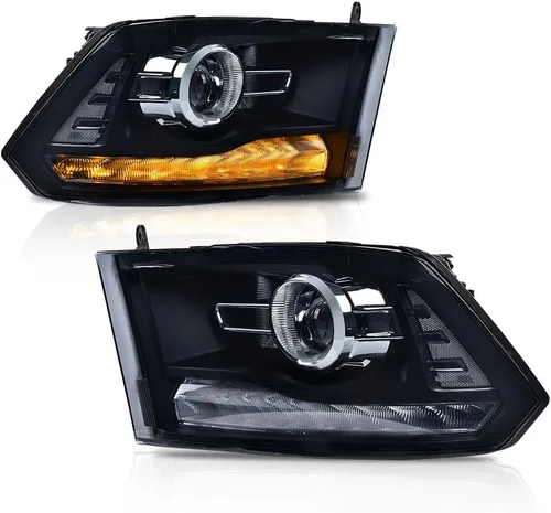 Vista 13 de PIT66 Conjunto de faros delanteros LED, compatible con Dodge Ram 1500 2500 3500 2013 2014 2015 2016 2017 2018, lente transparente, carcasa negra