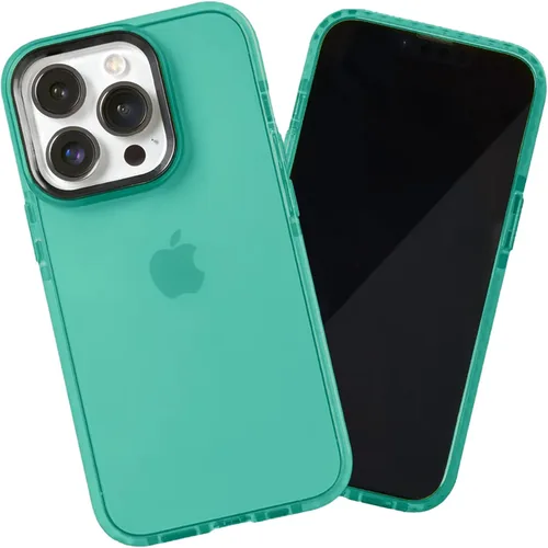 Vista 69 de SteepLab Funda de barrera para iPhone 13, protección de 360 grados que absorbe impactos con bisel elevado y colores llamativos (cielo azul brillante)