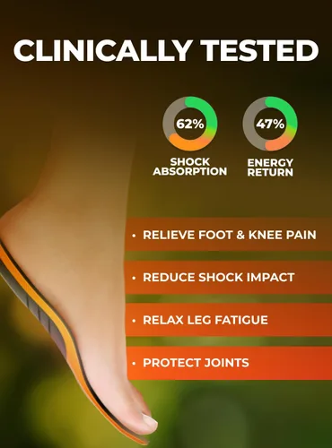 Vista 3 de Plantillas para zapatos deportivos de running para hombre y mujer - Plantilla deportiva - Insertos de absorción de impactos - Para caminar, hacer