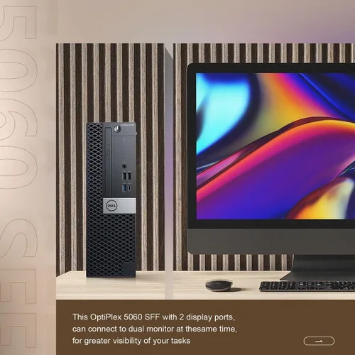 Vista 5 de Dell Computadoras de escritorio OptiPlex 5060 SFF de factor de forma pequeño, Intel i7-8700 de 6 núcleos, 32 GB DDR4 RAM, 1 TB SSD, HDMI, RJ-45/LAN
