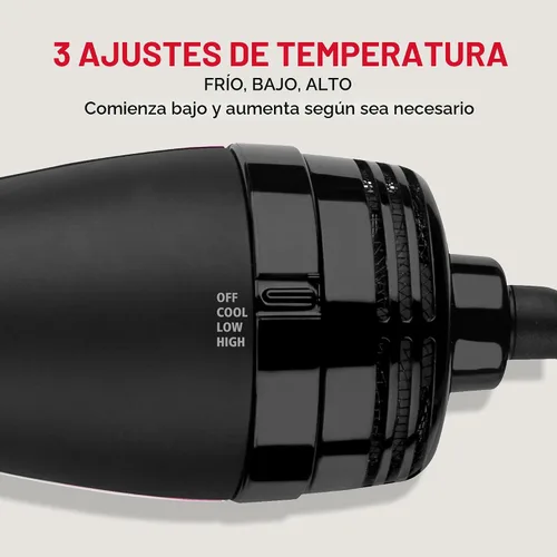 Vista 7 de Revlon-Cepillo de aire caliente para secador de cabello y voluminizador de un solo paso, negro (el embalaje puede variar)