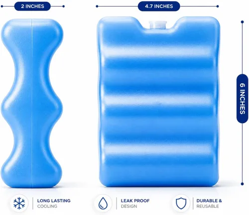 Vista 2 de Healthy Packers Ice Packs for Coolers Can Coolers Breastmilk Cooler Ice Pack Long-Lasting Reusable Ice Pack