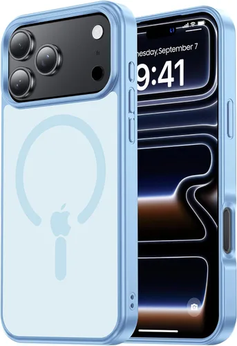 Vista 149 de Tigowos Funda Magnética para iPhone Air Compatible con MagSafe Resistente a Caídas de 16 Pies Cubierta Trasera con Sensación de Piel Mate a Prueba