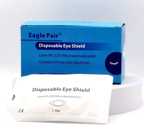 Vista 3 de Protectores de ojos láser desechables de belleza IPL/LED/microdermoabrasión para huéspedes de protección ocular paquete de 10 pares