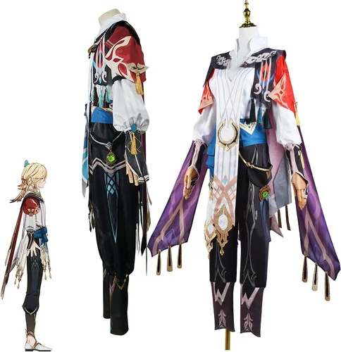 Vista 4 de DGXWRG Kaveh Genshin Impact Kaveh Cosplay Costume Outfit for Christmas Halloween Parties Genshin Cosplay and Wig