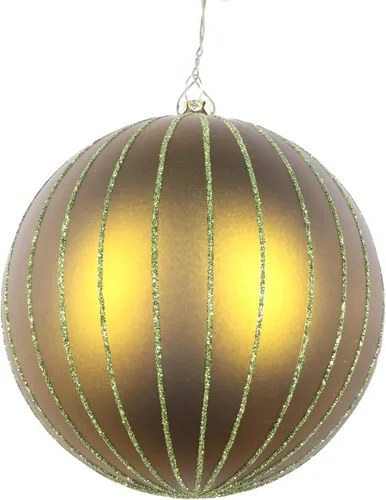 Vista 34 de Vickerman Adorno navideño de bola de avena mate con purpurina de 5 pulgadas. Incluye 4 piezas por bolsa.