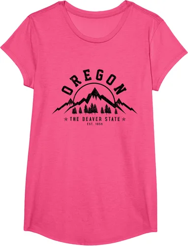 Vista 11 de Oregon The Beaver State Est. 1859 Vintage Mountains - Camiseta de regalo, gris, S