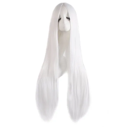 Vista 17 de MapofBeauty Peluca de disfraz de anime de cosplay larga y recta de 40 Negro