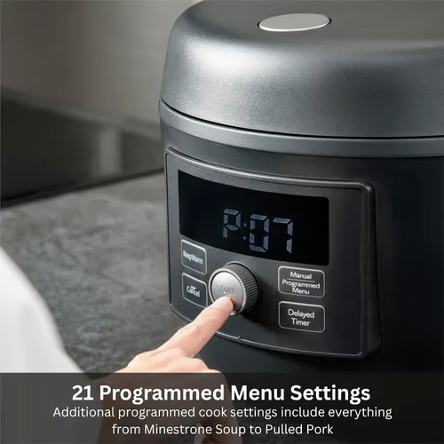 Vista 4 de Tiger COL-A40U - Olla multicocción compacta 8 en 1 de 2.6 cuartos de galón 21 menús programados