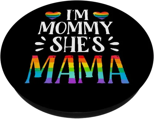 Vista 2 de I'm Mommy Mama Matching Gay Lesbianas Pareja LGBT Rainbow PopSockets Swappable PopGrip
