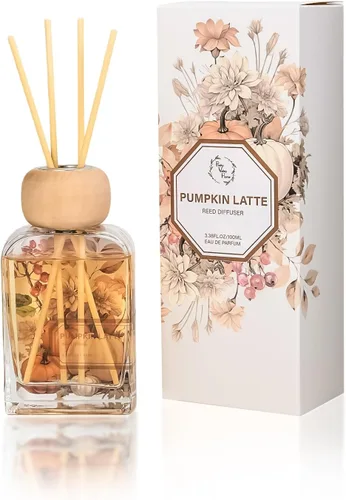Vista 12 de Juego de difusor de varillas de 3.4 onzas líquidas, difusor de aceite perfumado refrescante con palos, difusor de aroma de baño Earl Grey Woods
