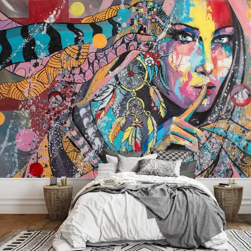 Vista 20 de wall26 - Pintura de arte abstracto marrón y beige - Mural de pared extraíble Papel pintado autoadhesivo grande - 66x96 pulgadas