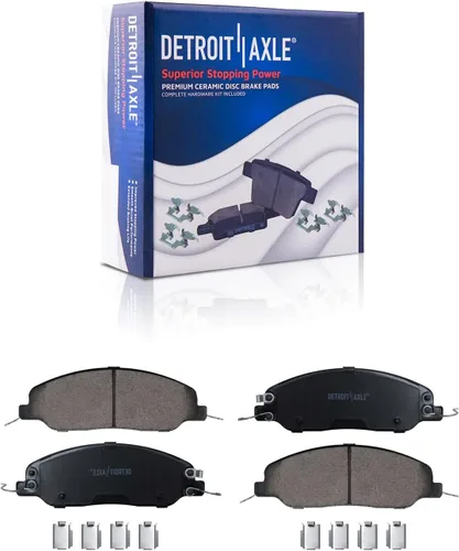 Vista 68 de Detroit Axle - Pastillas de freno de cerámica delanteras Reemplazo de pinza de freno derecha para Dodge Ram 1500 Dakota, Ram 1500 Classic - Juego