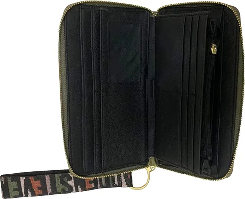 Vista 2 de Steve Madden BZIP-WEB - Cartera con cremallera alrededor, Olive Mul, Contemporáneo